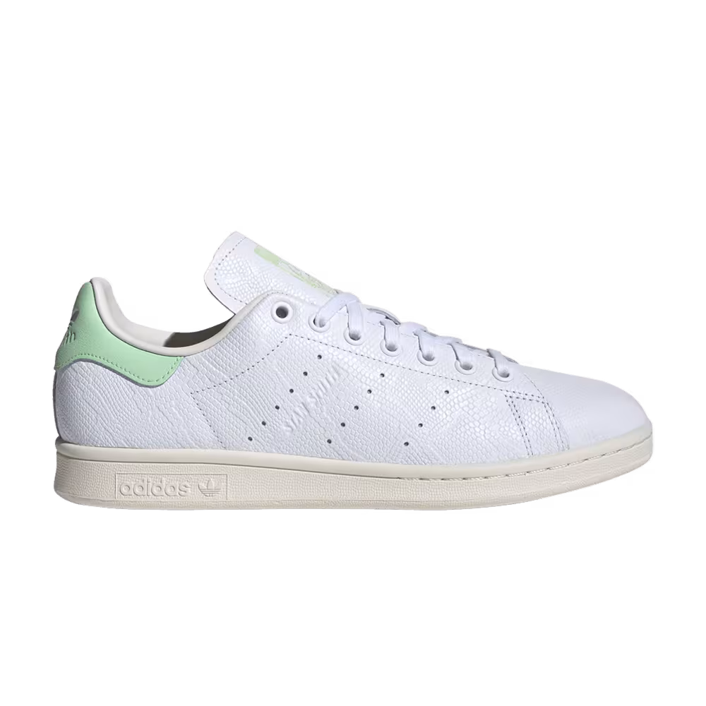 Adidas Women's Stan Smith White Semi Green Spark Reptile