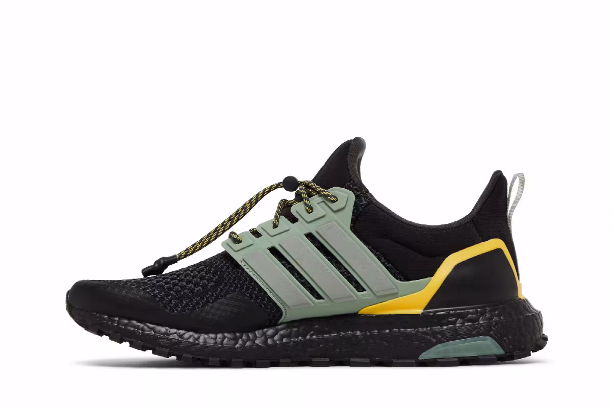 adidas UltraBoost 1.0 Black Silver Green, view 4