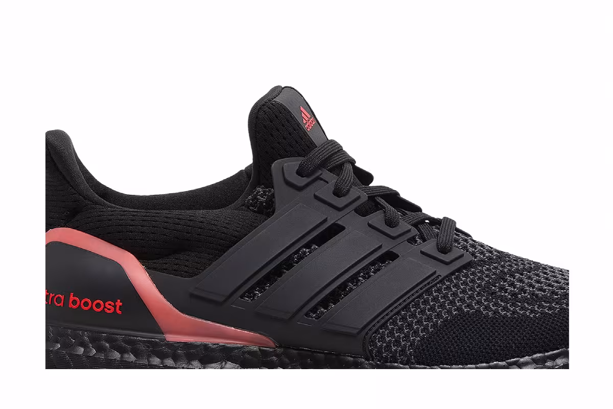 adidas UltraBoost 1.0 Black Solar Red Gum, view 3