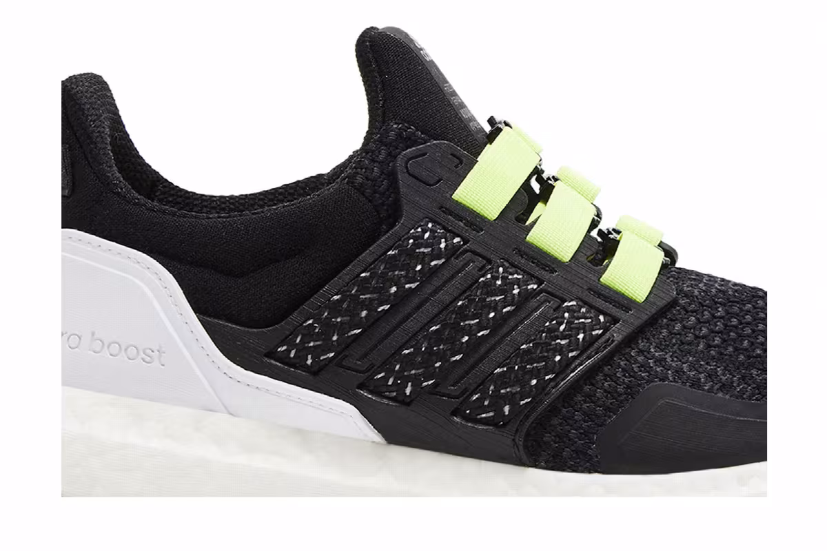 Adidas Women's UltraBoost 1.0 Black Lucid Lemon, view 3