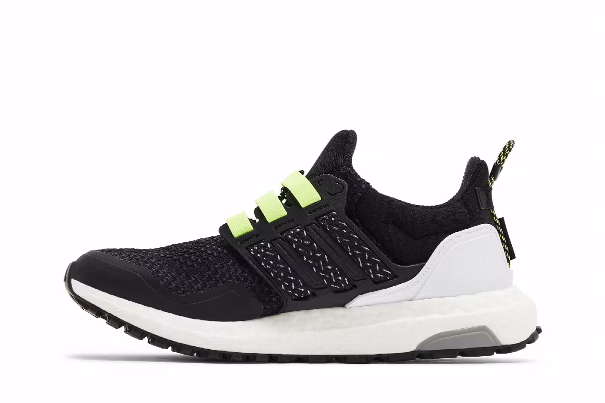 Adidas Women's UltraBoost 1.0 Black Lucid Lemon, view 4