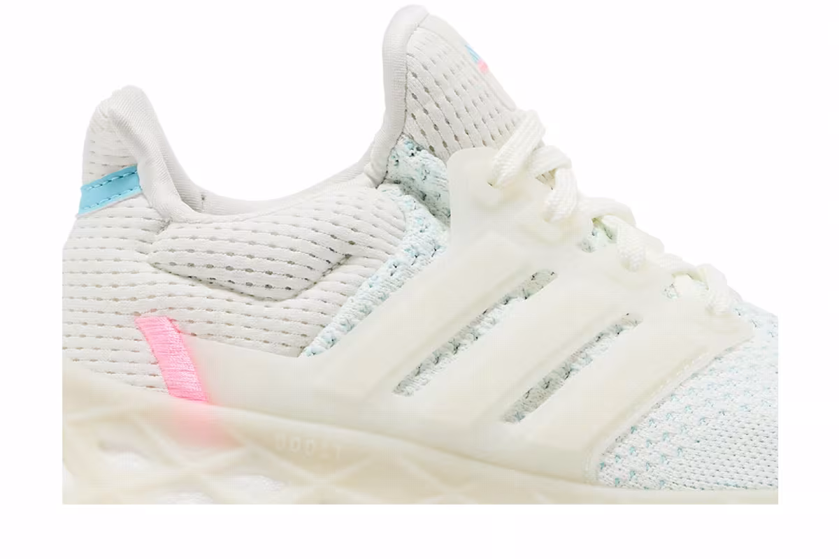 adidas UltraBoost Web DNA J Off White Bliss Blue, view 3