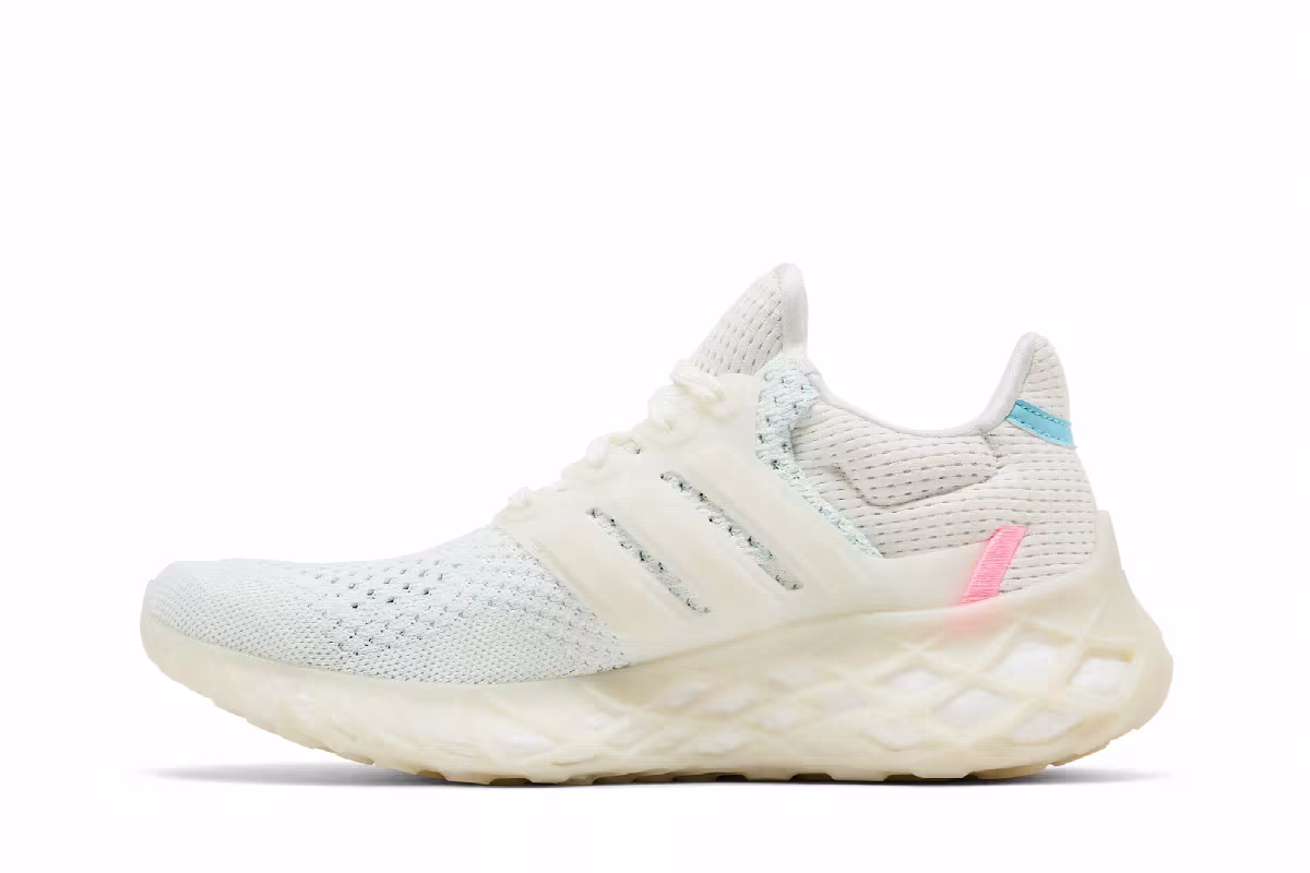 adidas UltraBoost Web DNA J Off White Bliss Blue, view 4