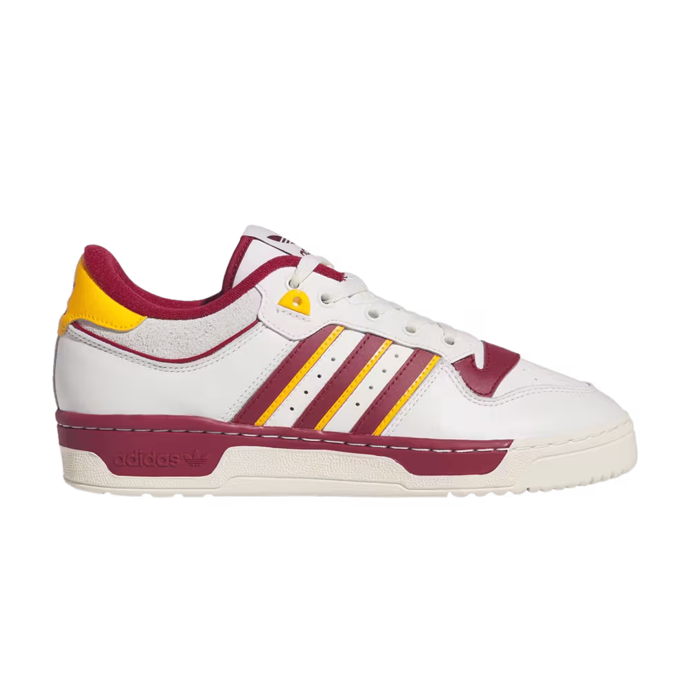 adidas Rivalry 86 Low White Collegiate Burgundy Crew Yellow