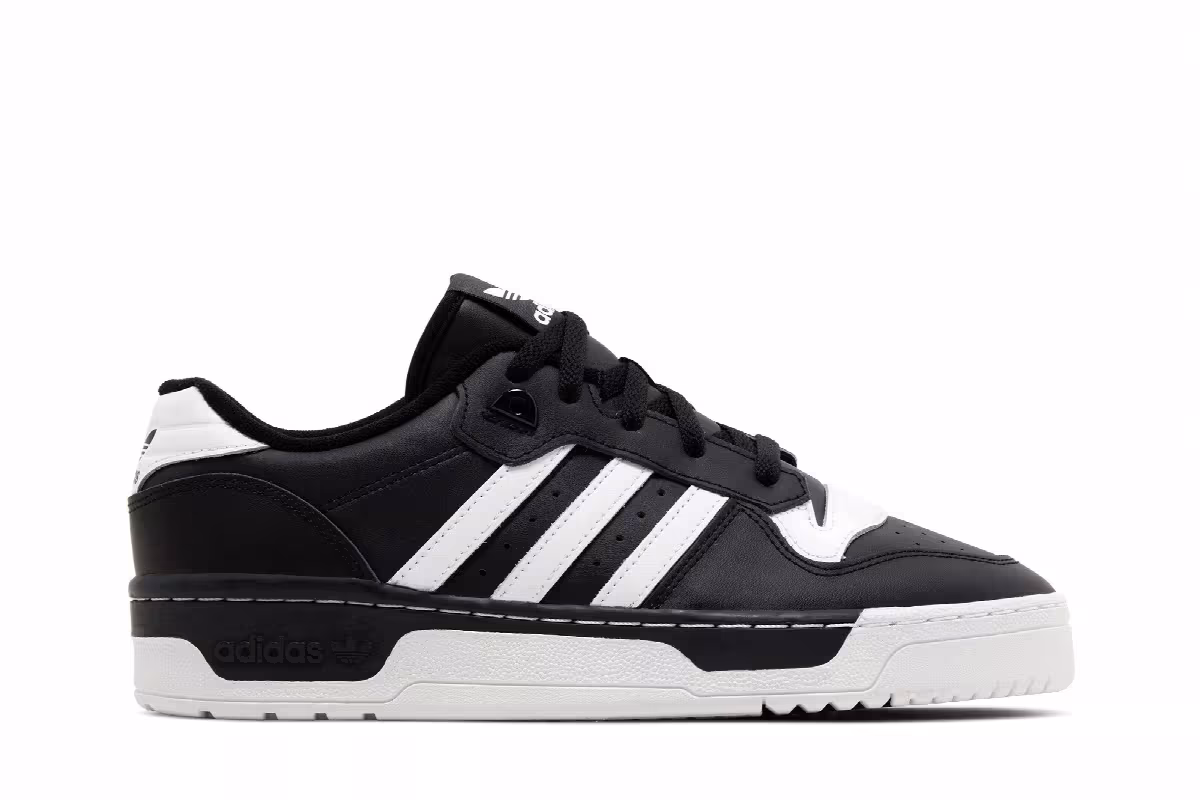 adidas Rivalry Low Black White, view 2