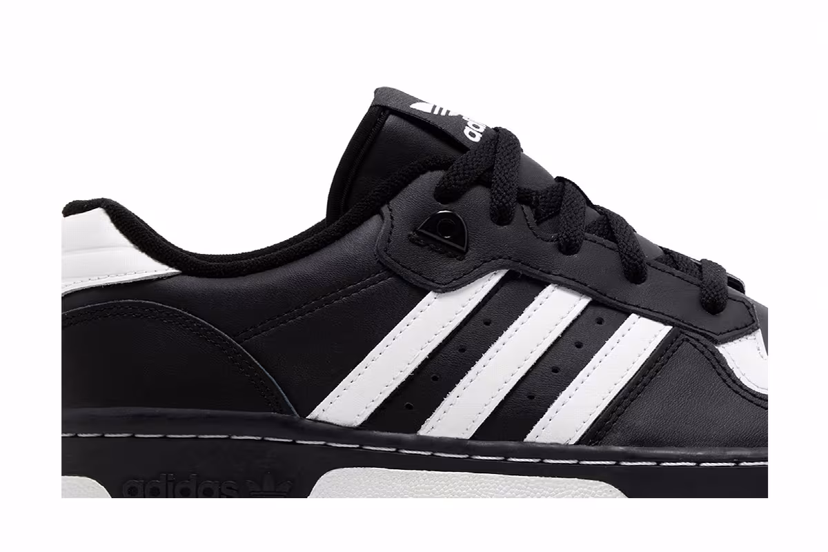 adidas Rivalry Low Black White, view 3