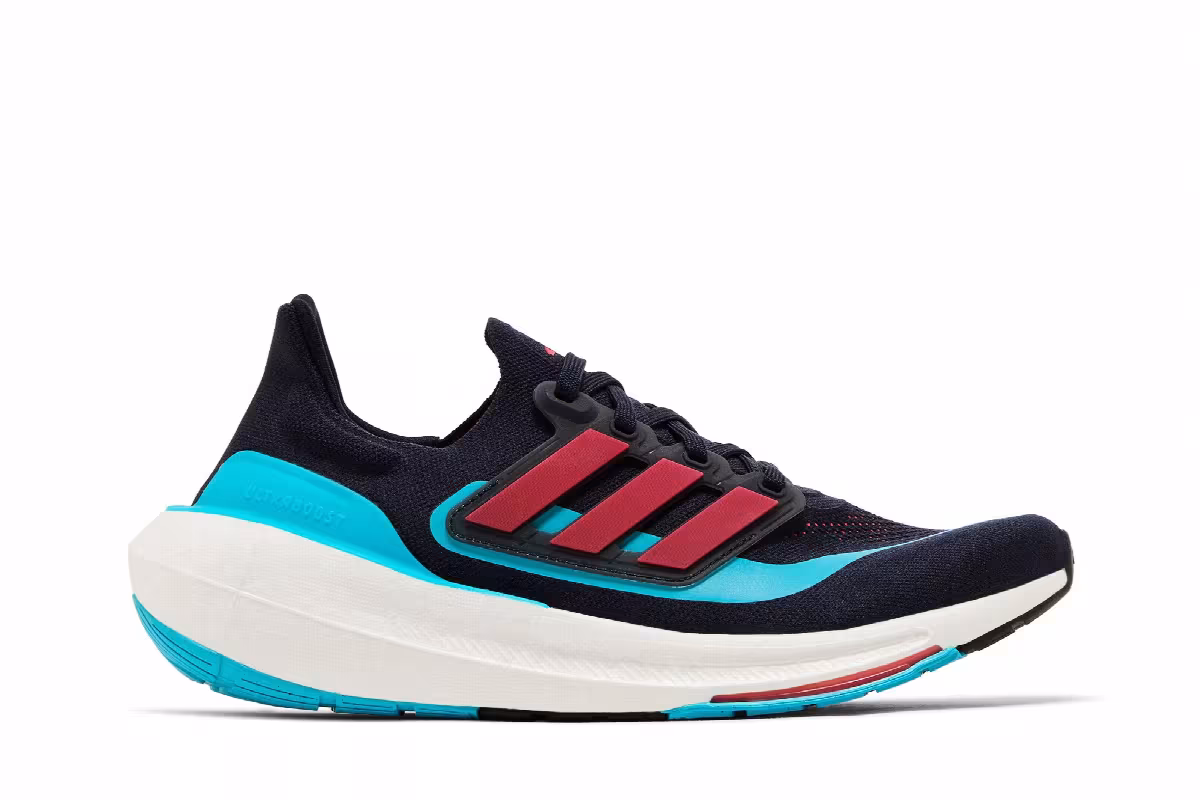 adidas UltraBoost Light Legend Ink Bright Red Cyan, view 2