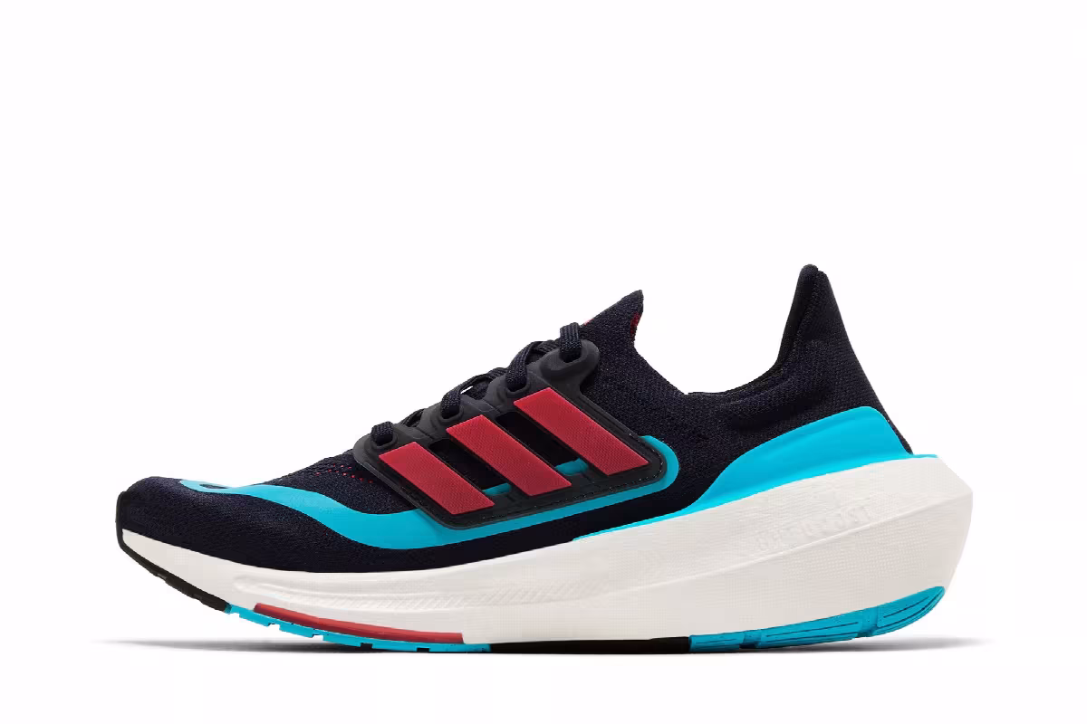 adidas UltraBoost Light Legend Ink Bright Red Cyan, view 4