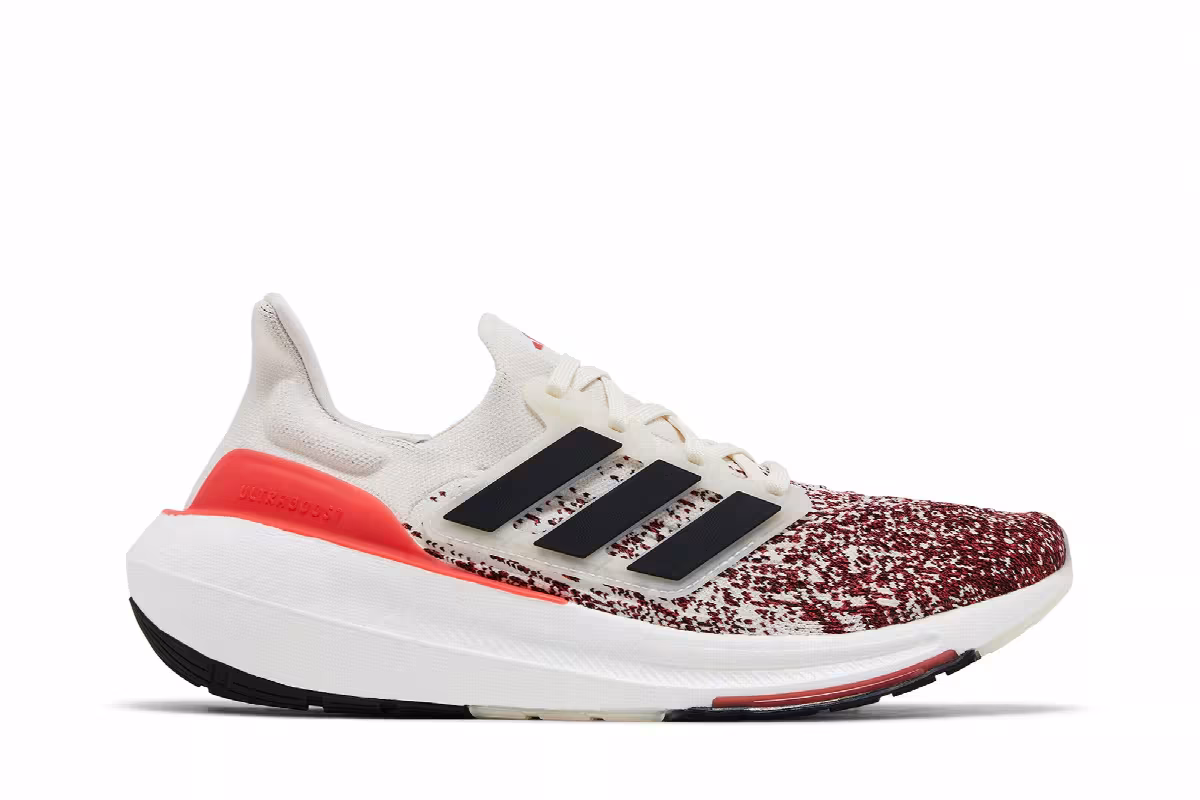 adidas UltraBoost Light Chalk Bright Red Gradient, view 2