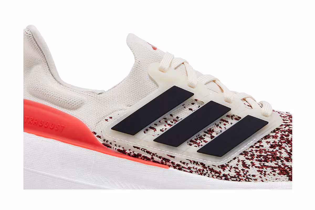 adidas UltraBoost Light Chalk Bright Red Gradient, view 3