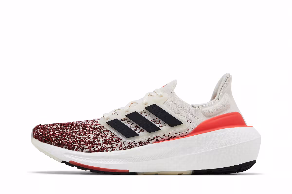 adidas UltraBoost Light Chalk Bright Red Gradient, view 4