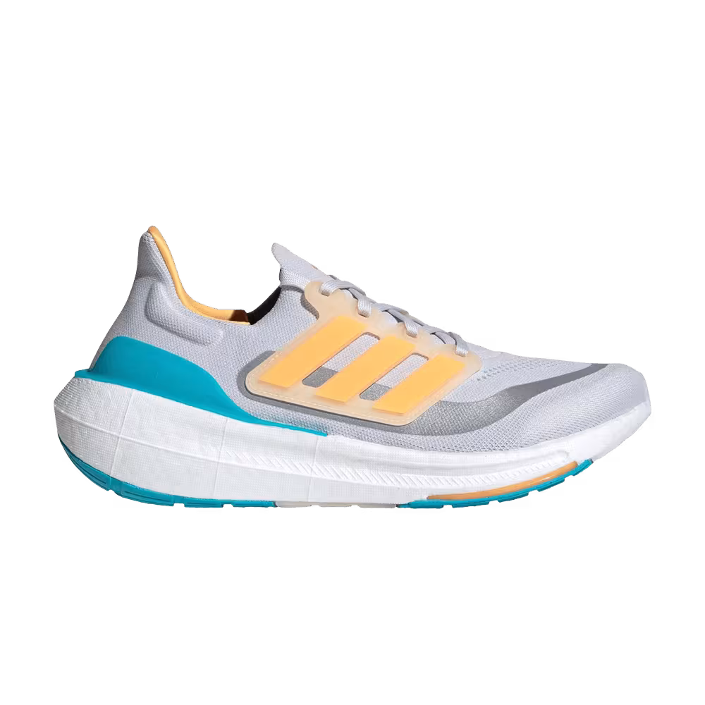 Adidas UltraBoost Light Grey Flash Orange Cyan
