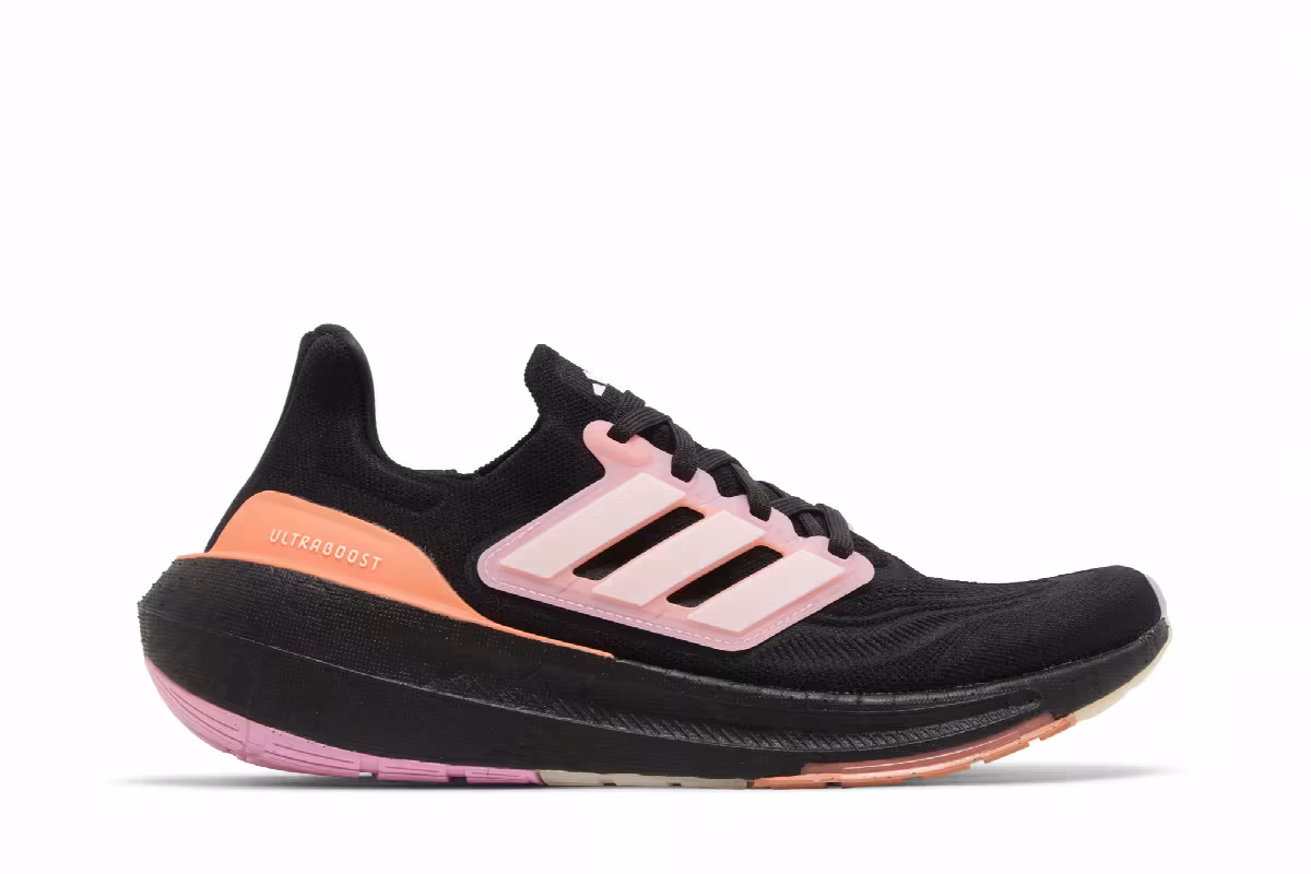 adidas Women's UltraBoost Light Black Beam Pink, view 2