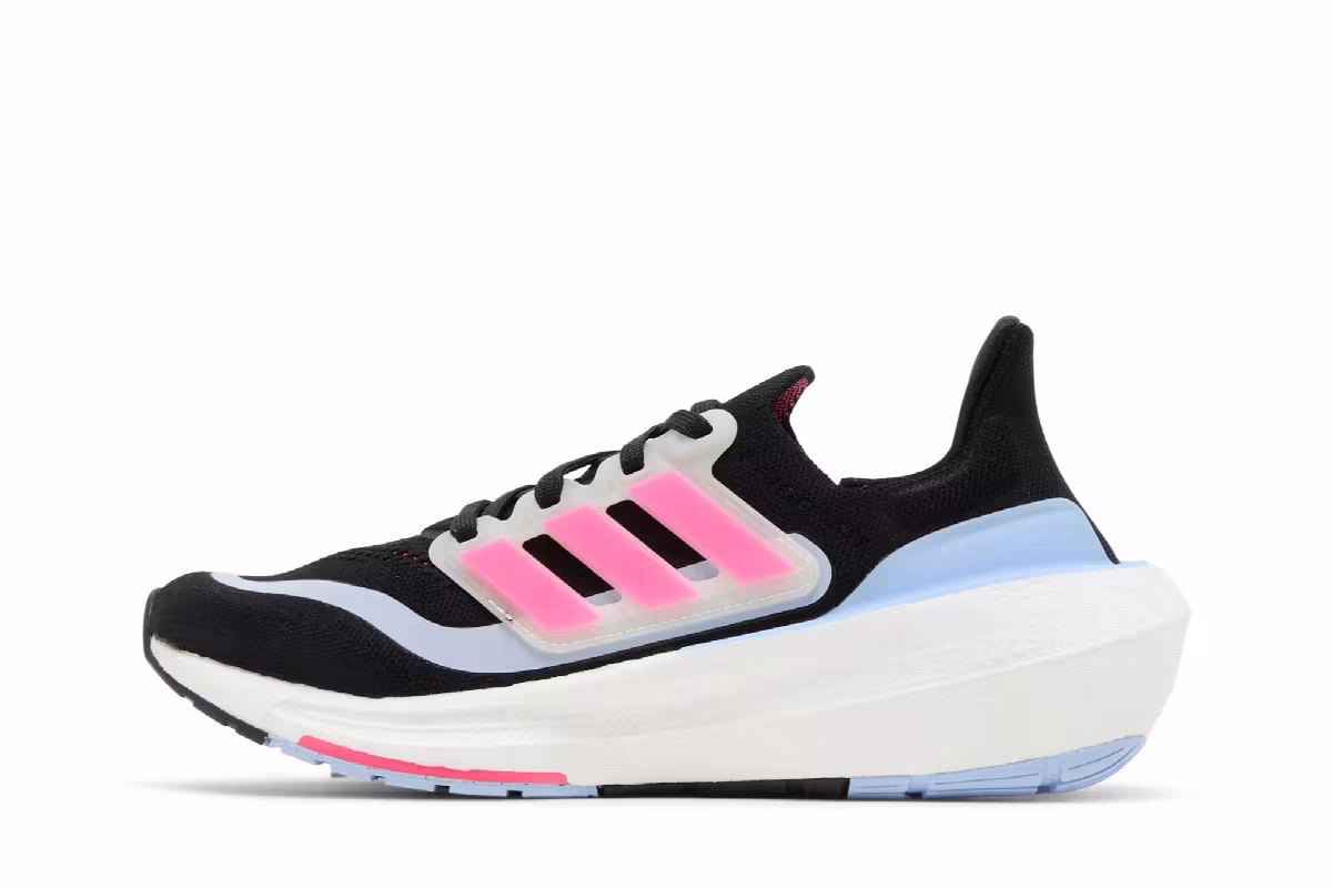 adidas Women's UltraBoost Light Black Lucid Pink, view 4