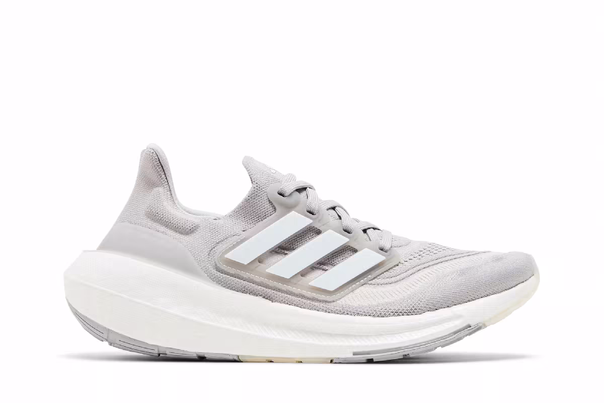 adidas Women's UltraBoost Light Grey White, view 2