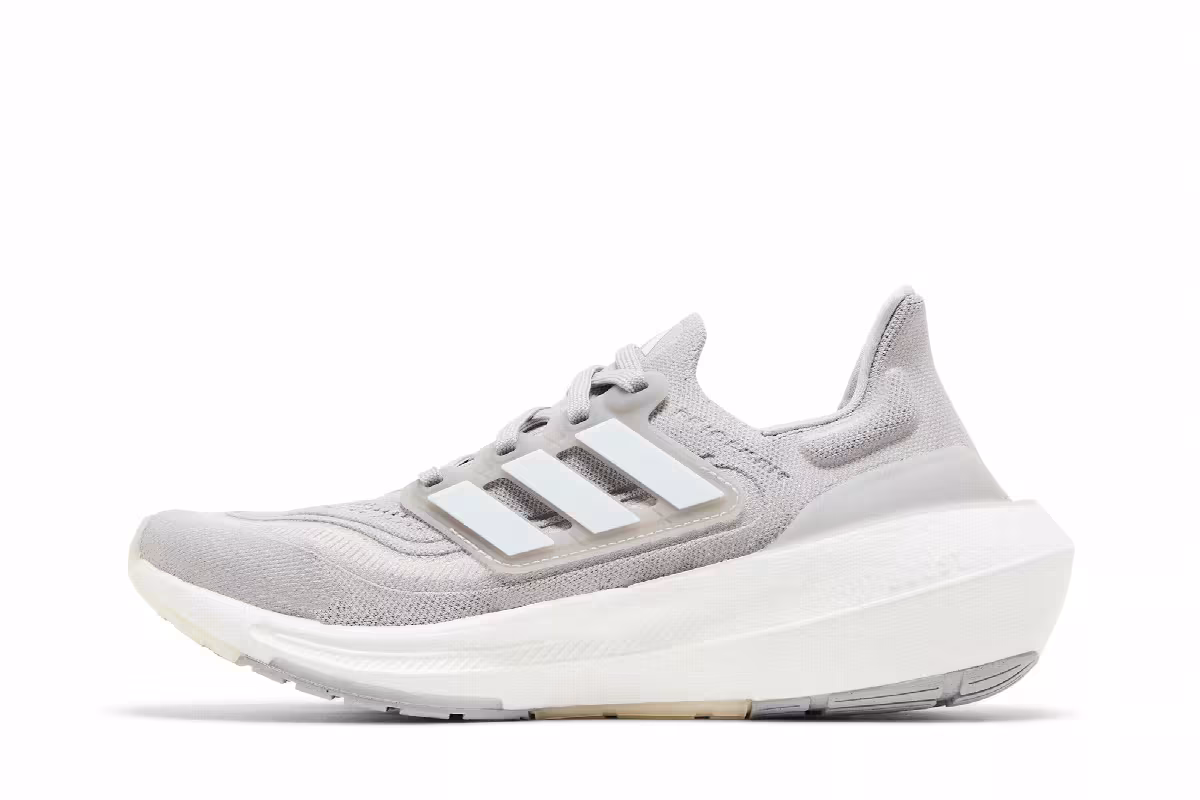adidas Women's UltraBoost Light Grey White, view 4