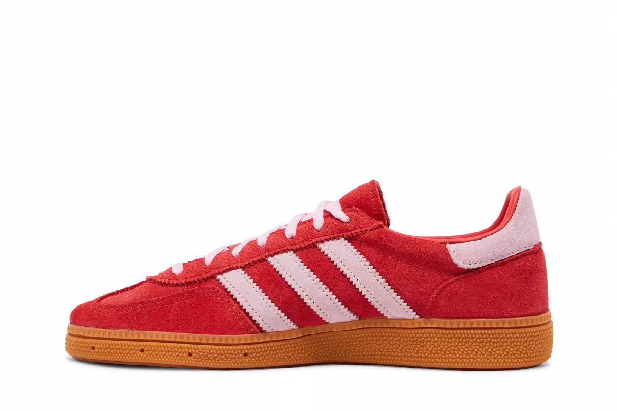 adidas Women's Handball Spezial Bright Red Clear Pink, view 4