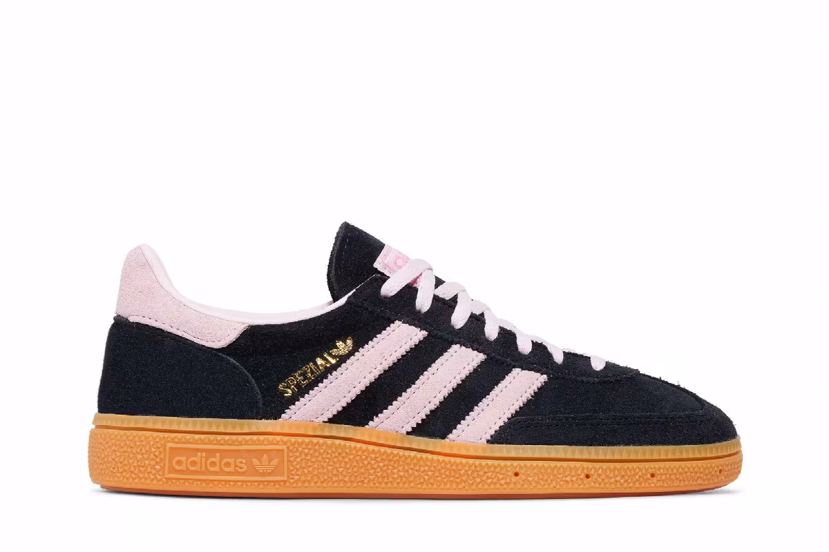 adidas Women's Handball Spezial Black Clear Pink Gum, view 2