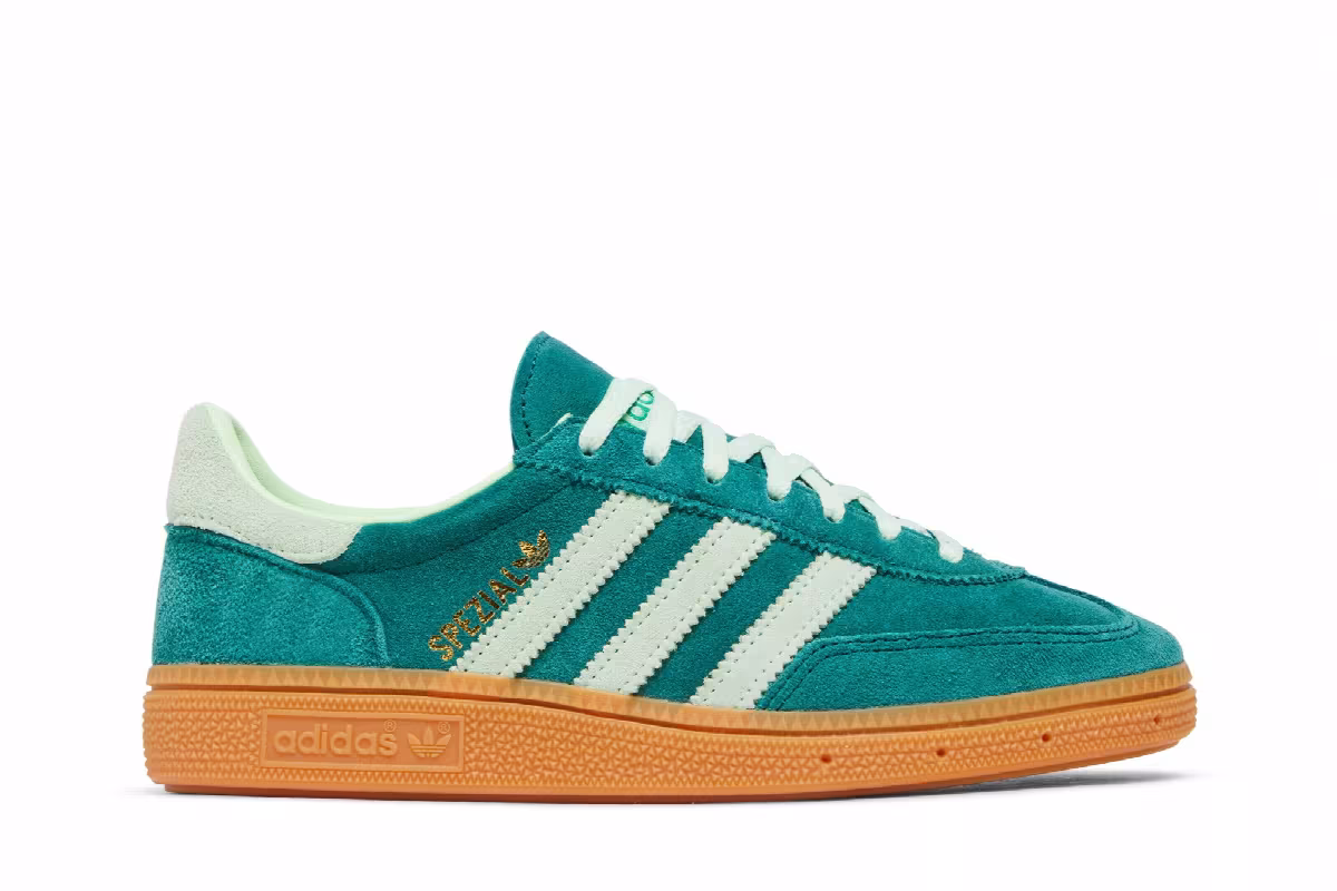 adidas Women's Handball Spezial Collegiate Green Green Spark, view 2