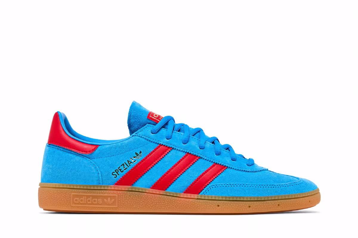 adidas Handball Spezial Bright Blue Vivid Red, view 2