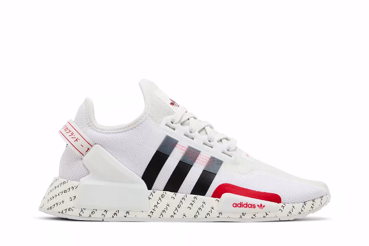 adidas NMD_R1 V2 Japanese Print - White Red, view 2