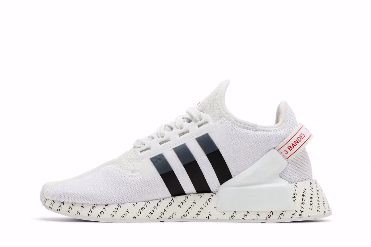 adidas NMD_R1 V2 Japanese Print - White Red, view 4
