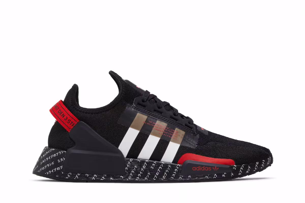 adidas NMD_R1 V2 Japanese Print - Black Red, view 2