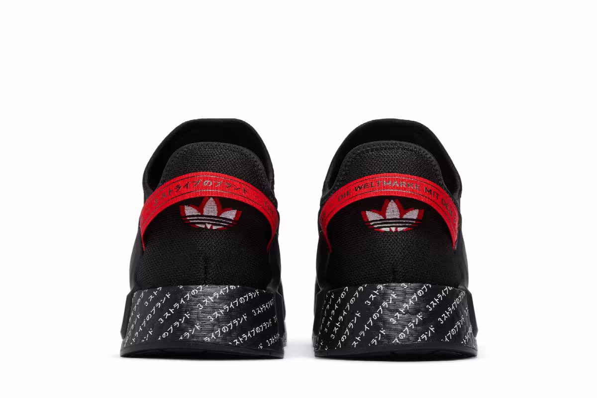 adidas NMD_R1 V2 Japanese Print - Black Red, view 7