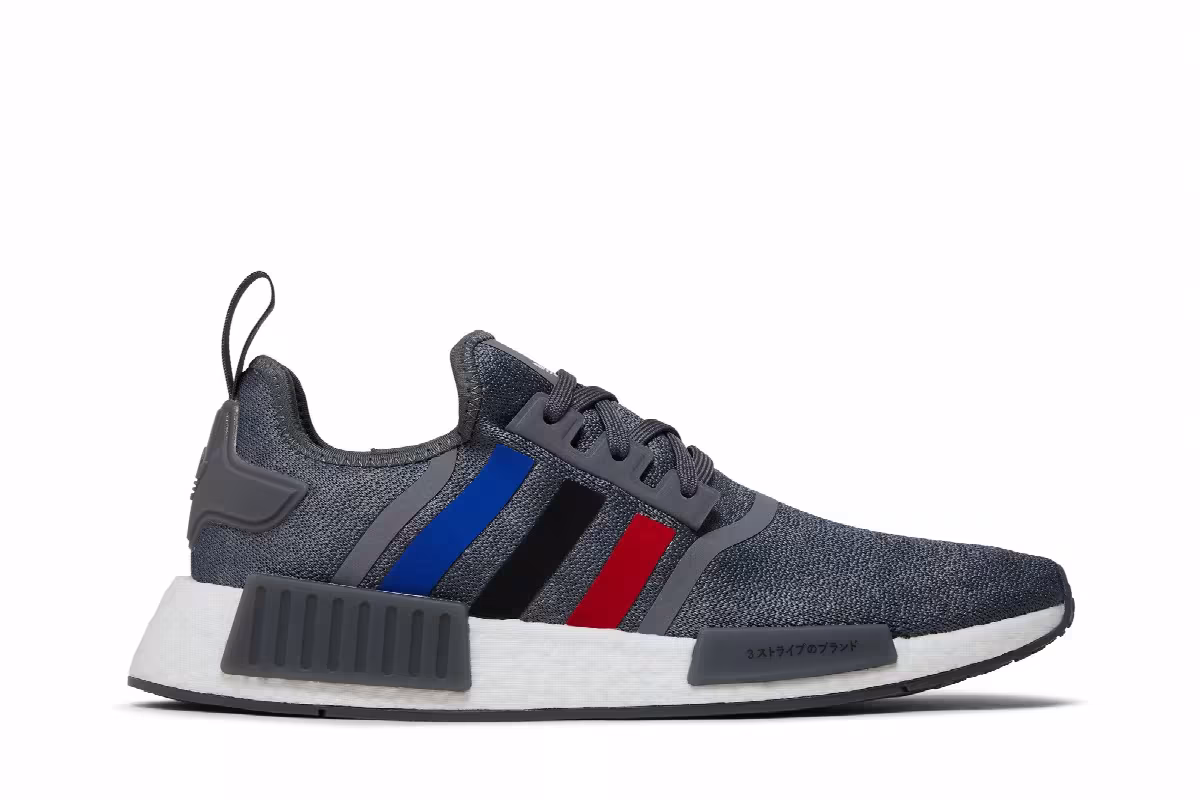 adidas NMD_R1 Grey Scarlet Blue, view 2