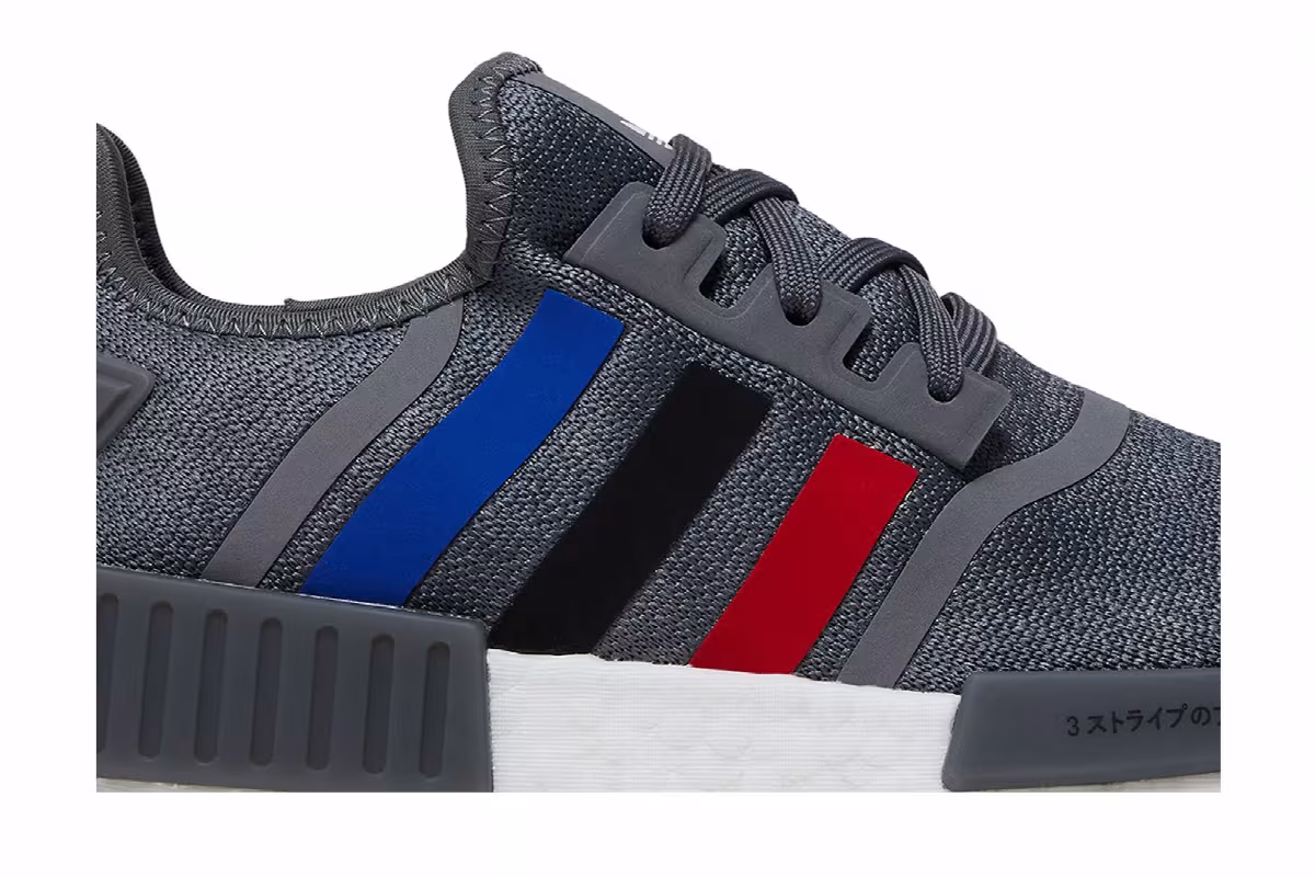 adidas NMD_R1 Grey Scarlet Blue, view 3