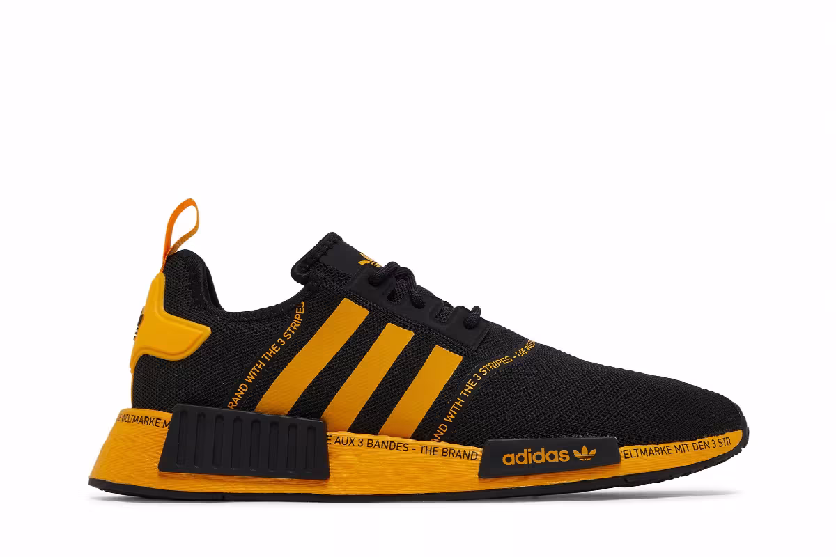 adidas NMD_R1 Black Collegiate Gold, view 2