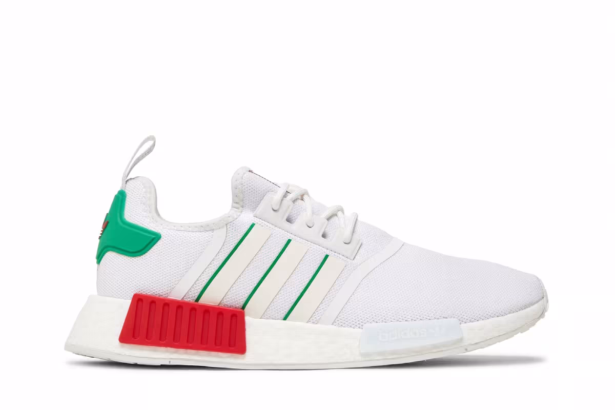 adidas NMD_R1 White Red Green, view 2