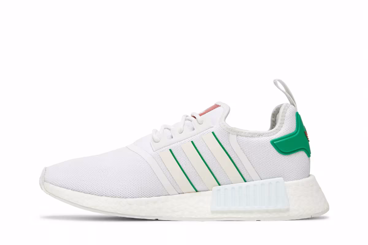 adidas NMD_R1 White Red Green, view 4