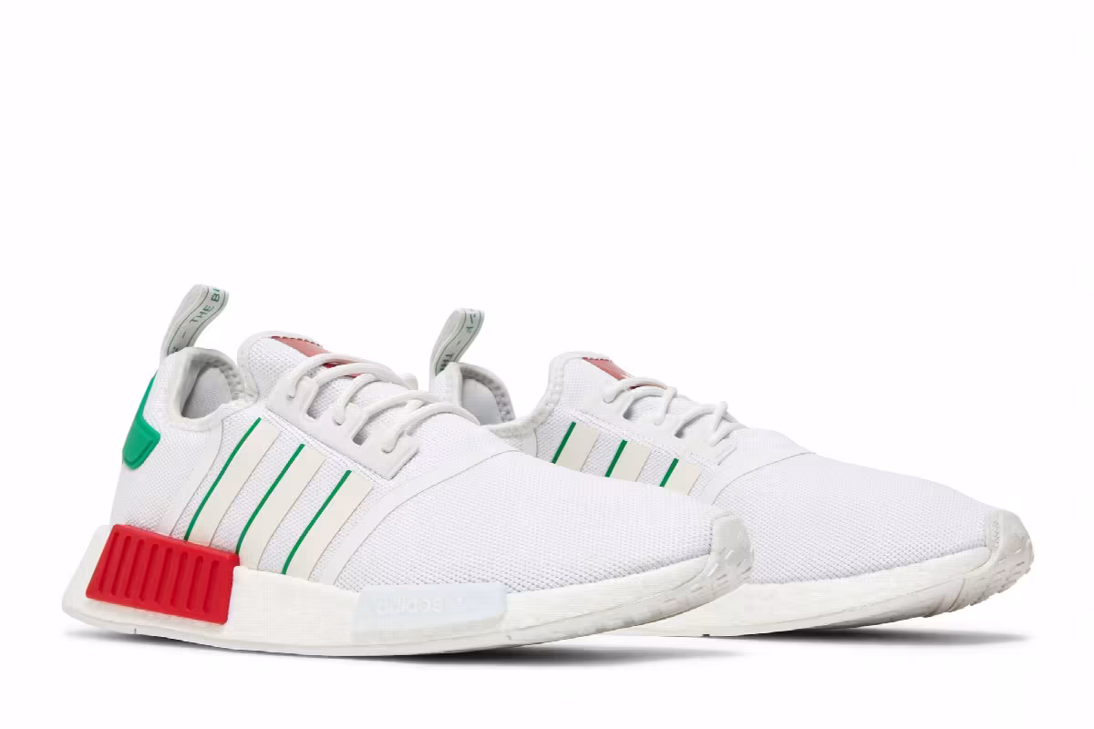 adidas NMD_R1 White Red Green, view 9