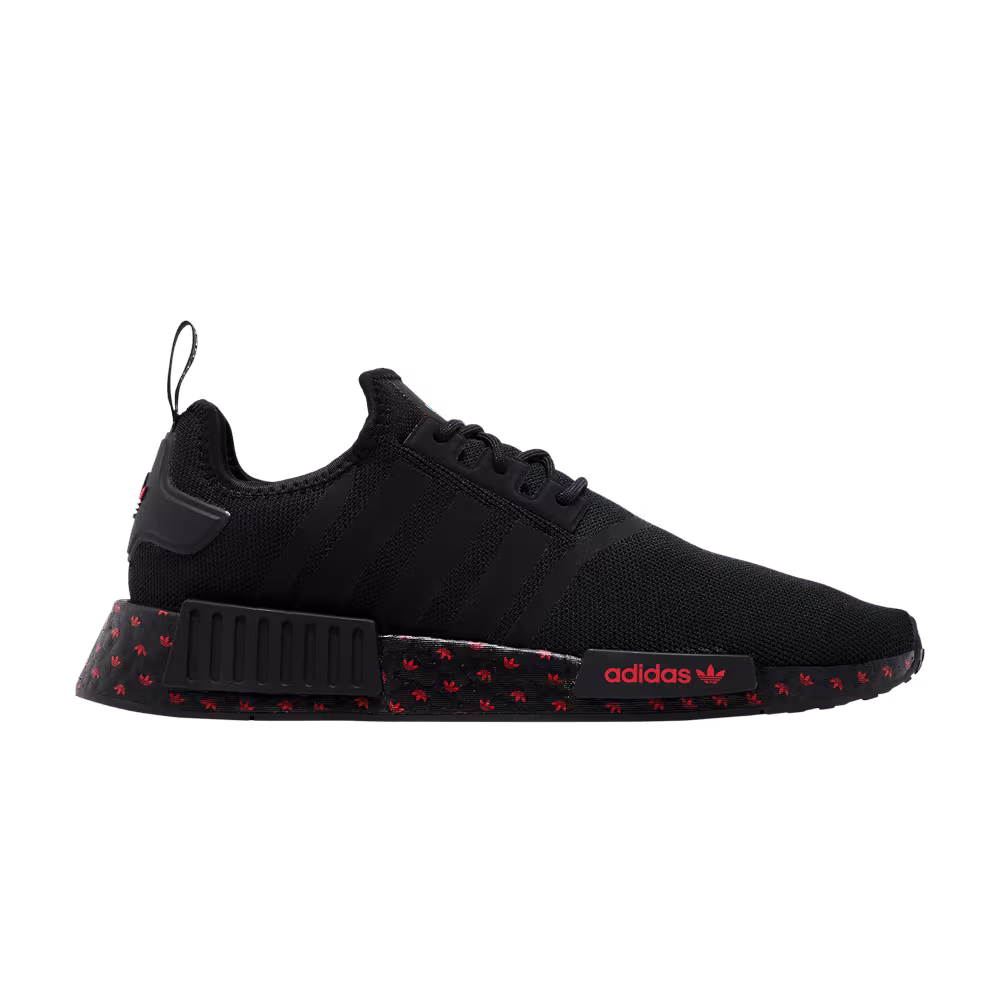 adidas NMD_R1 Black Scarlet Trefoil Midsole