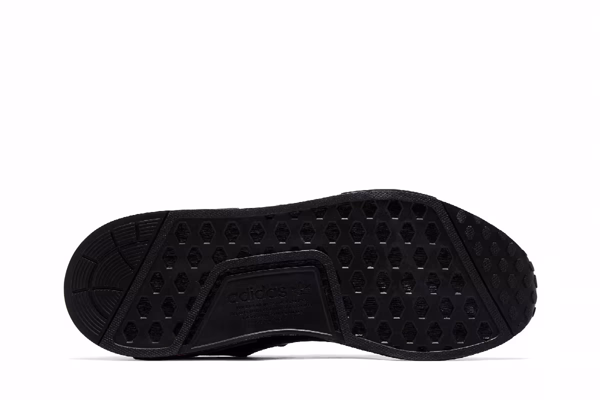 adidas NMD_R1 Black Scarlet Trefoil Midsole, view 5