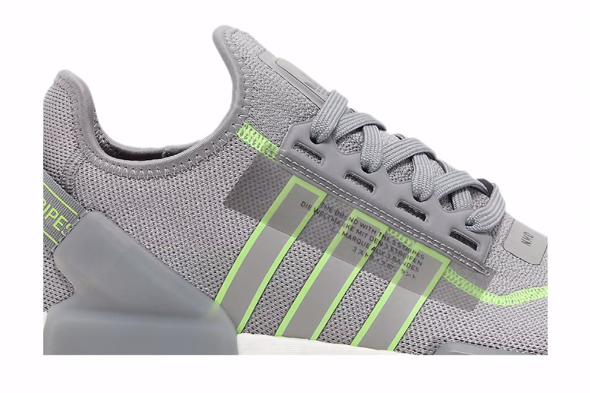 adidas NMD_R1 V2 Grey Signal Green, view 3