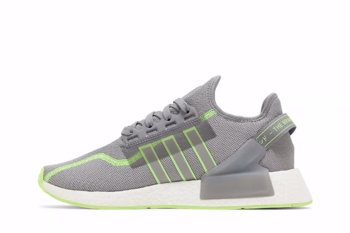 adidas NMD_R1 V2 Grey Signal Green, view 4