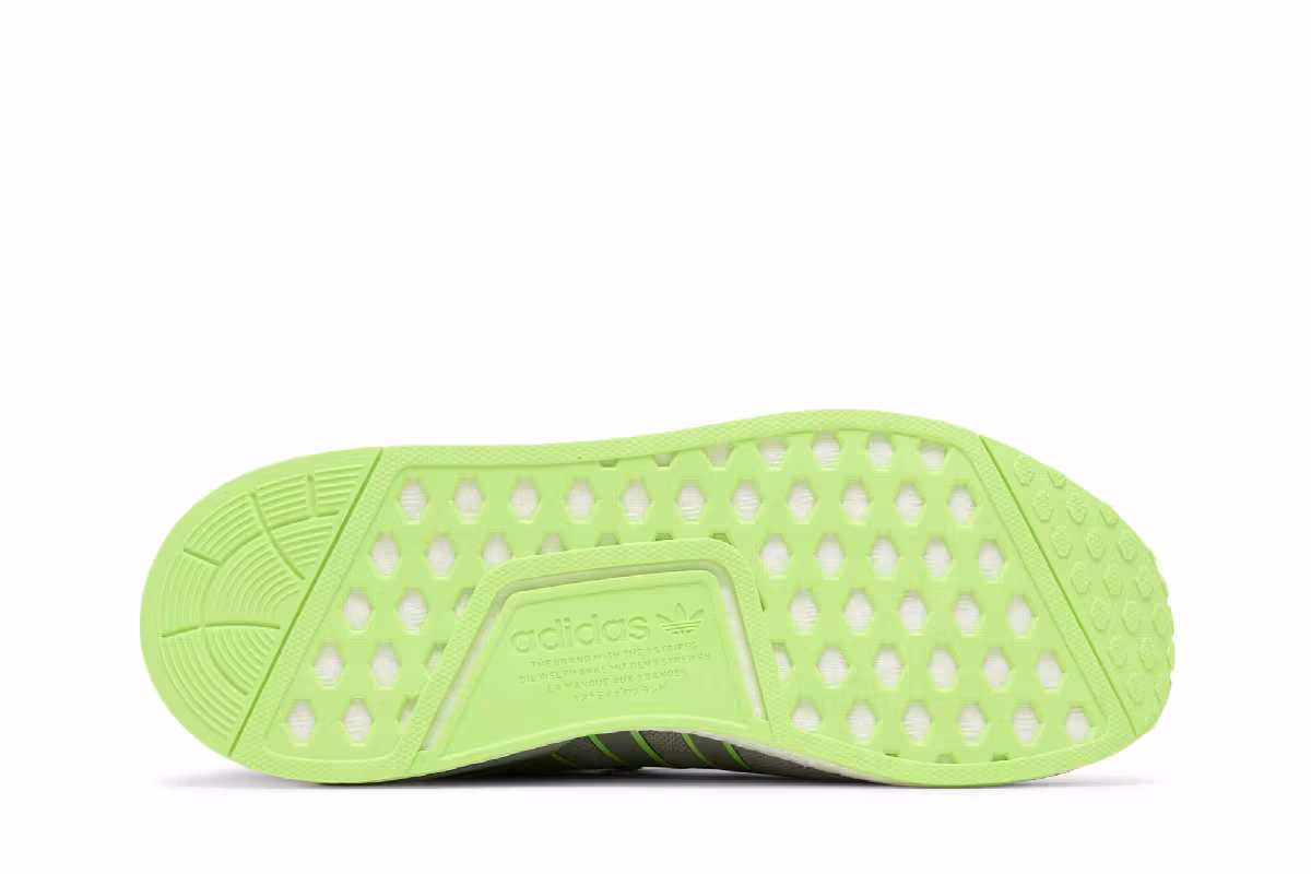 adidas NMD_R1 V2 Grey Signal Green, view 5