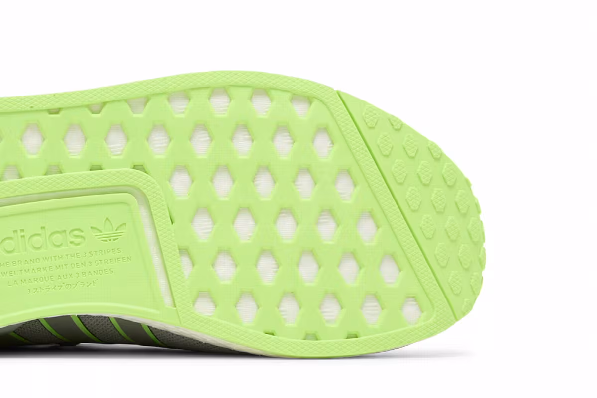 adidas NMD_R1 V2 Grey Signal Green, view 6