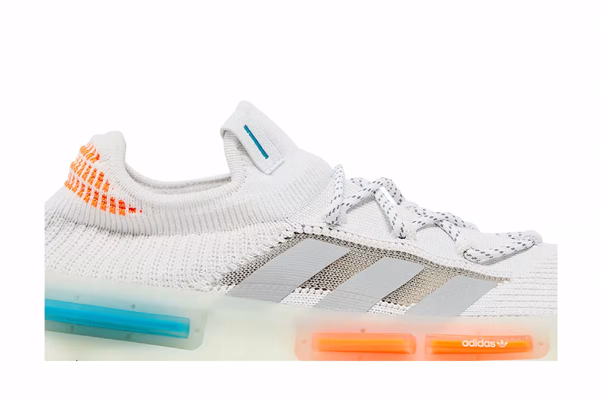 adidas NMD_S1 White Orange Teal, view 3