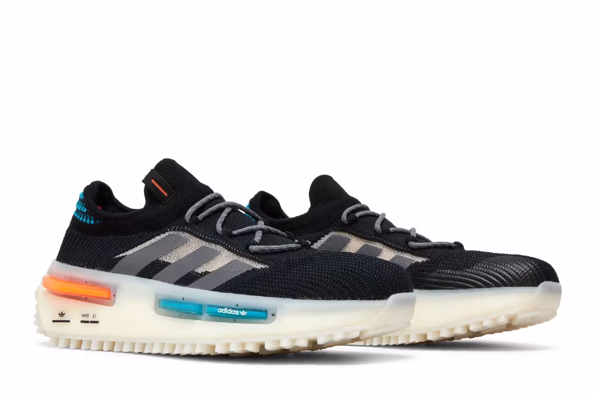 adidas NMD_S1 Black Teal Orange, view 9