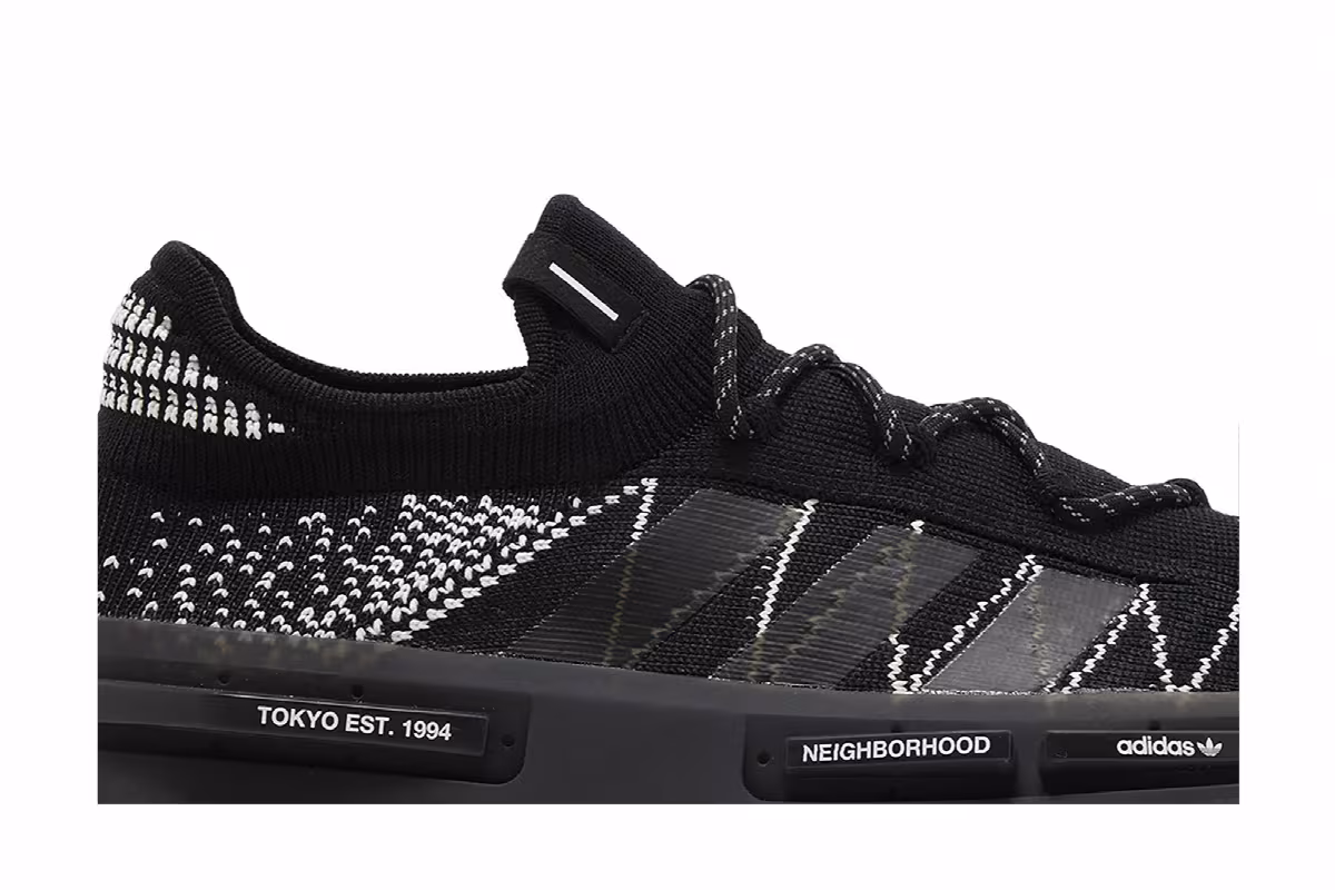 Neighborhood x adidas NMD_S1 Black, view 3