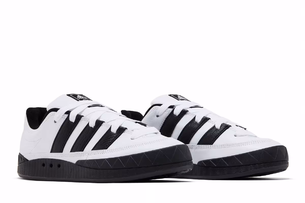 atmos x adidas Adimatic White Black, view 9