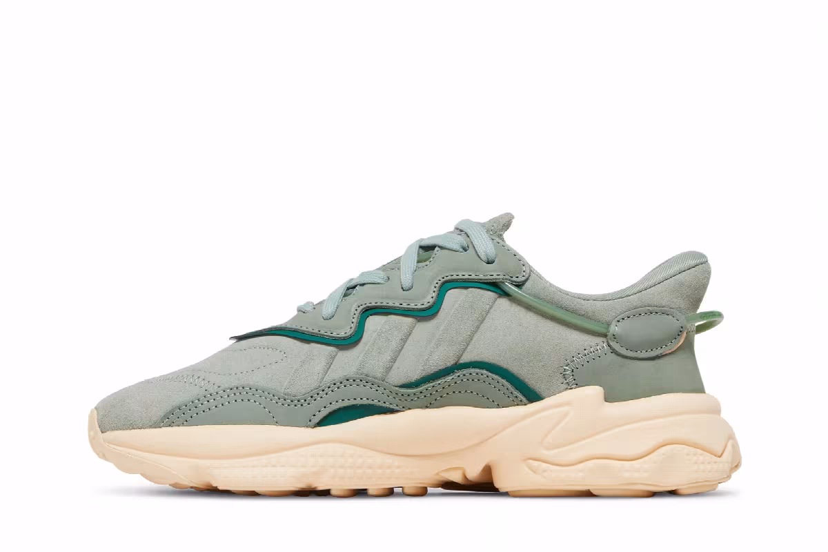 adidas Women's Ozweego Silver Green Sand Strata, view 4