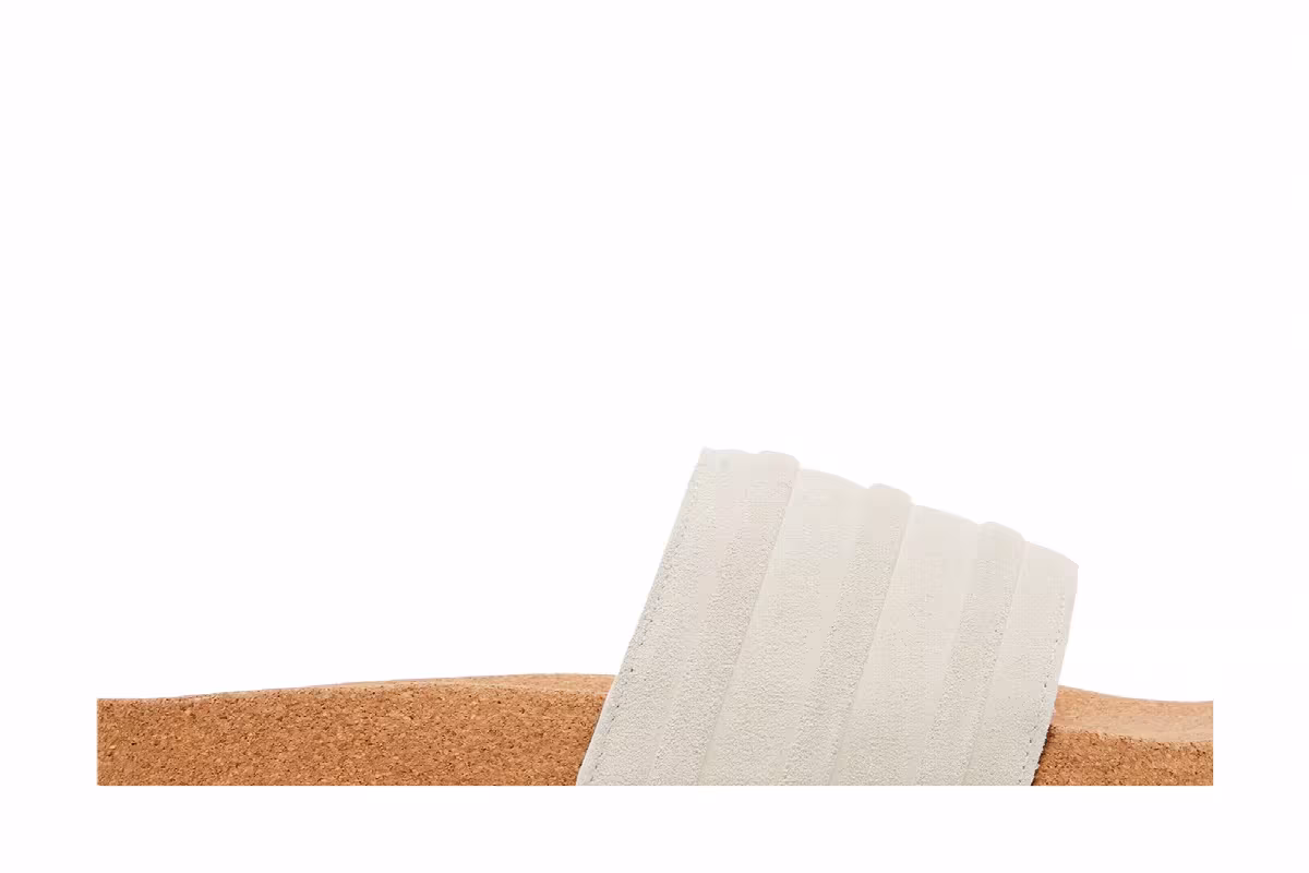 adidas Adilette Premium Slides Cork Pack - Wonder White, view 3