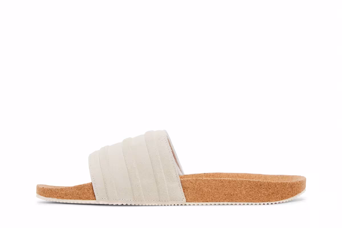 adidas Adilette Premium Slides Cork Pack - Wonder White, view 4