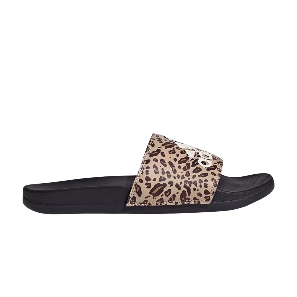 adidas Women's Adilette Comfort Slide Magic Beige Leopard