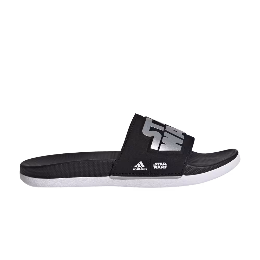 Star Wars x adidas Adilette Comfort Slide Kids Black Silver Metallic