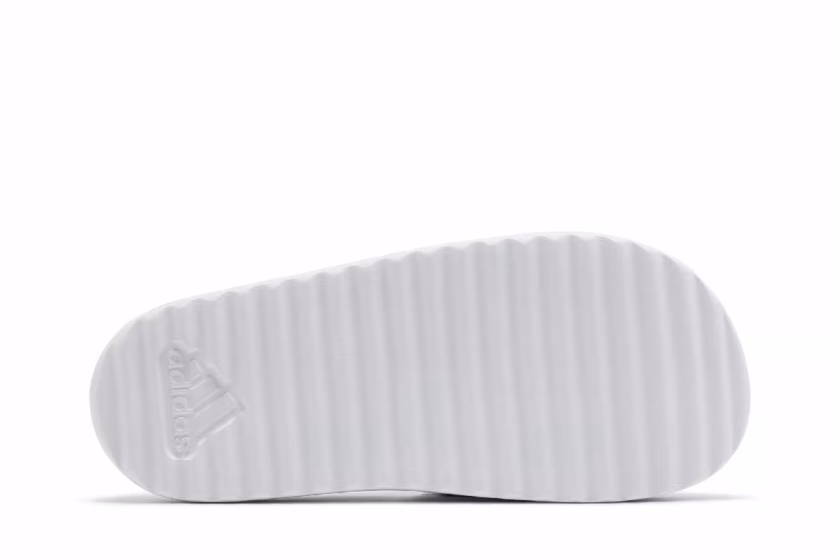 Adidas Women's Adilette Platform Slide White Zero Metallic, view 5